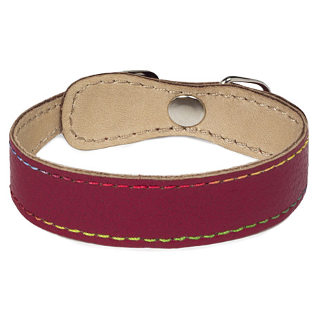 Gamma Ошейник-мини кожаный двойной с расширением, 20*200мм