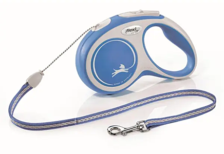 Flexi Поводок-рулетка трос New Comfort M, 8 м до 20кг, голубой