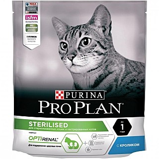 Pro Plan Sterilised Корм для стерилизованных кошек, с кроликом 400г