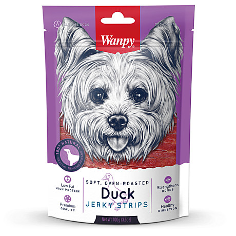 Wanpy Dog Лакомство для собак Утиная соломка 100г