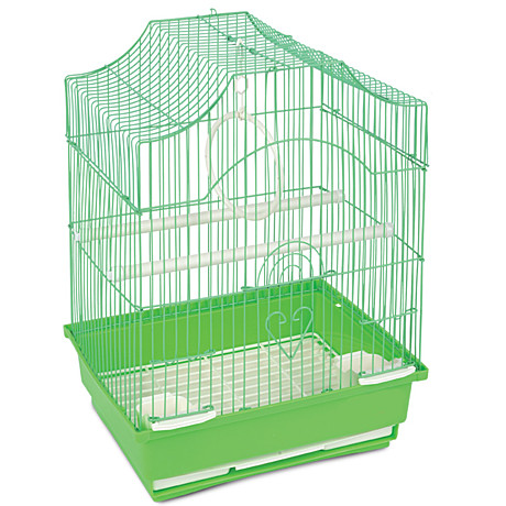 Triol Клетка 1002 для птиц, эмаль, темно-зеленая, 300*230*390мм