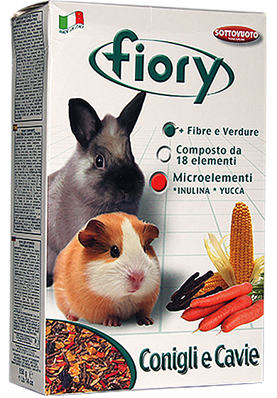 Fiory Conigli e Cavie корм для кроликов и морских свинок 850г