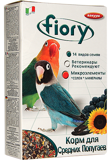 Fiory Parrocchetti African Корм для средних попугаев 800г