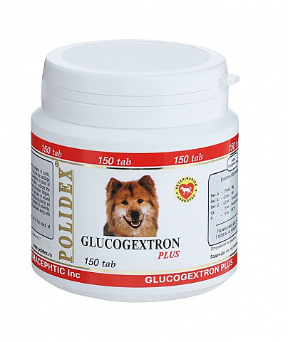 Polidex Glucogextron Plus Глюкогестрон плюс для собак, 150таб.