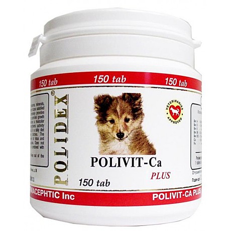 Polidex Polivit-Ca Plus для улучшения роста костной ткани и фосфорно-кальциевого обмена 150таб
