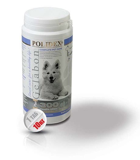 Polidex Gelabon Plus Для профилактики заболеваний суставов для собак 300таб