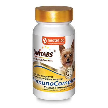 Unitabs ImmunoComplex ИммуноКомплекс для мелких собак до 7лет 100таб