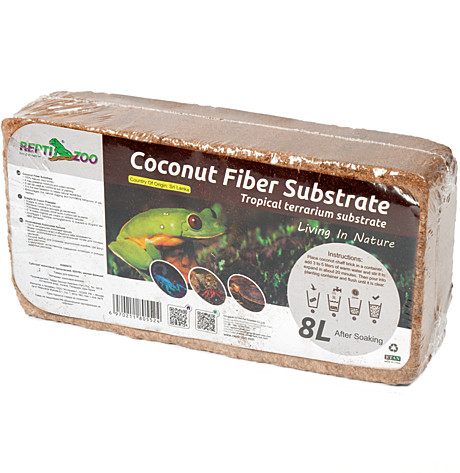 ReptiZoo Субстрат кокосовый тропический, 620г/8л, мелкая фракция
