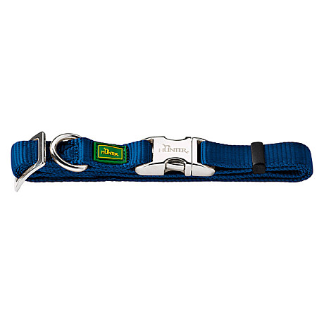 Hunter Ошейник для собак ALU-Strong L нейлон с металлической застежкой темно-синий 45-65см