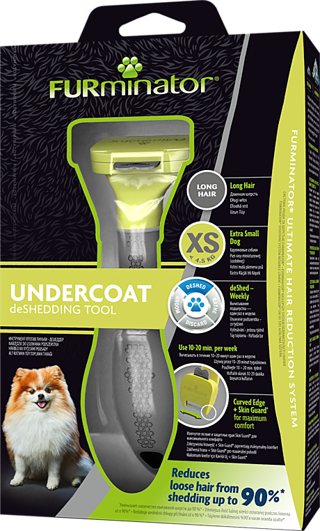 FURminator XS для карликовых собак с длинной шерстью