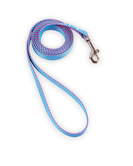 DOG&VOGUE NEO Поводок капроновый 25мм, голубой 1,5м