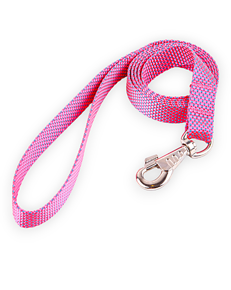 DOG&VOGUE NEO Поводок капроновый 25мм, розовый 1,5м