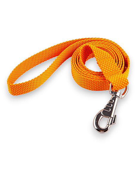 DOG&VOGUE NEO Поводок капроновый 25мм, оранжевый 1,5м