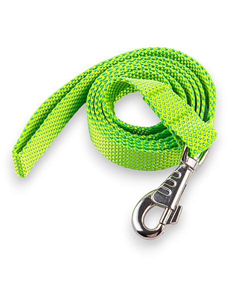 DOG&VOGUE NEO Поводок капроновый 25мм, зелёный 1,5м