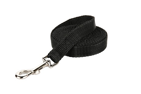 DOG&VOGUE Поводок капроновый 20мм, чёрный 3м