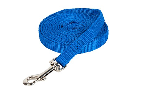 DOG&VOGUE Поводок капроновый 15мм, синий 3м