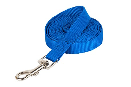 DOG&VOGUE Поводок капроновый 20мм, синий 3м