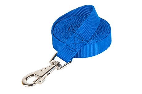 DOG&VOGUE Поводок капроновый 25мм, синий 3м