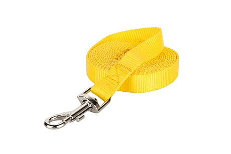 DOG&VOGUE Поводок капроновый 20мм, желтый 5м