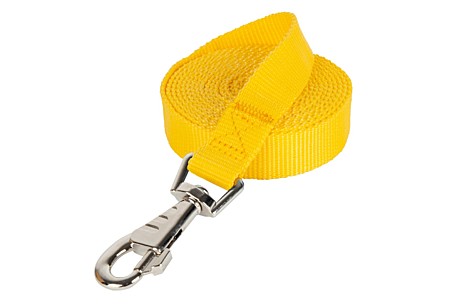 DOG&VOGUE Поводок капроновый 25мм, желтый 3м