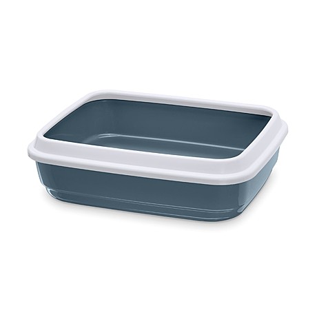 IMAC Туалет для кошек с бортом Jerry, светло-лазурный 50*40*14.5см