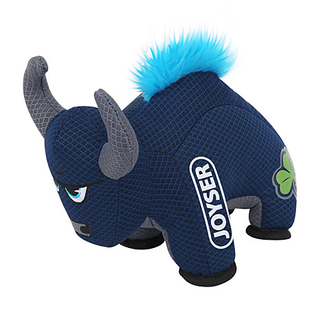 Joyser Игрушка для собак Mightus Бык Bully с пищалкой M/L синий, 27см