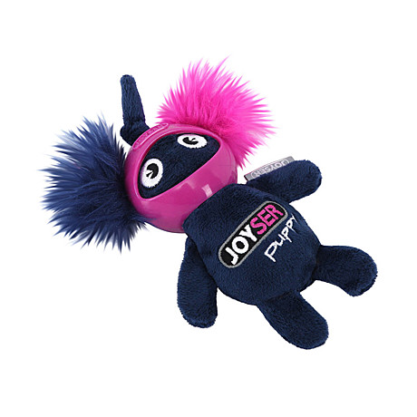 Joyser Puppy Игрушка для собак Белка в резиновом шлеме с пищалкой S, синяя