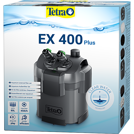 Tetra ЕХ400 PLUS Внешний фильтр для аквариумов от 10 до 80л 400л/ч