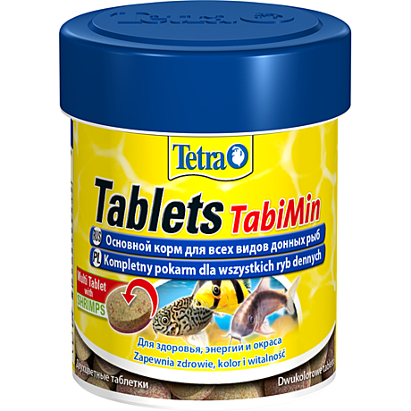 Tetra Tablets TabiMin Основной корм для всех видов донных рыб,120таб,66мл