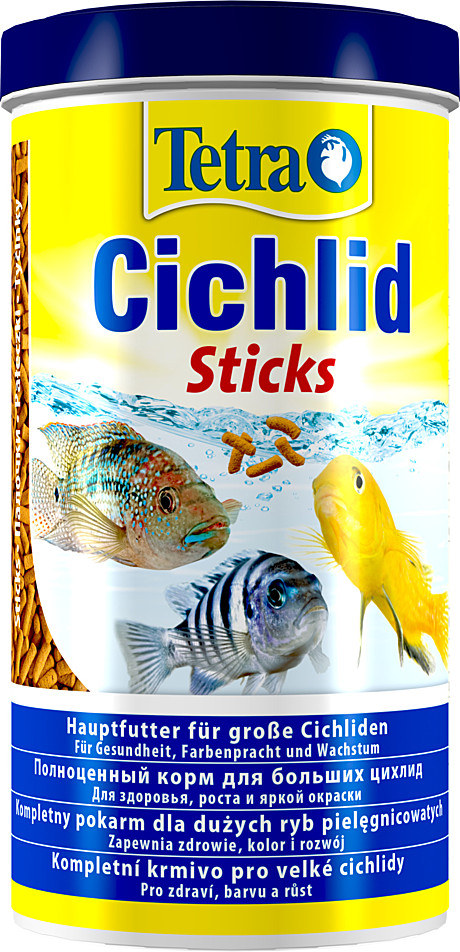 Tetra Cichlid Sticks Основной корм для цихлид и других крупных рыб (палочки) 500мл
