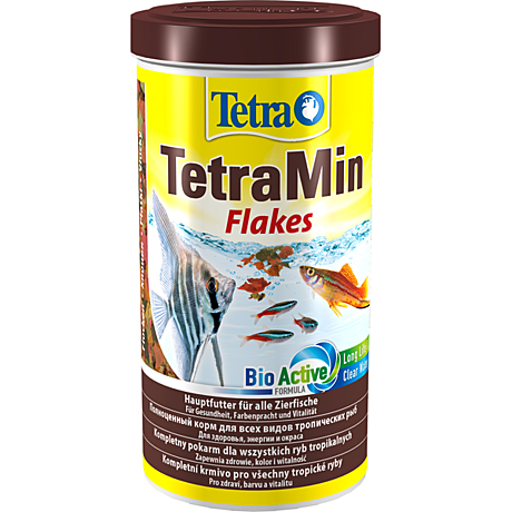 TetraMin Основной корм для всех видов аквариумных рыб (хлопья) 1л