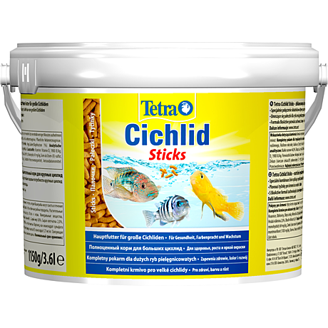 Tetra Cichlid Sticks Основной корм для цихлид и других крупных рыб (палочки) 3,6л