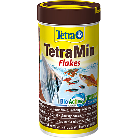 TetraMin Основной корм для всех видов аквариумных рыб (хлопья) 250мл