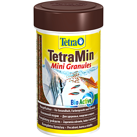TetraMin Mini Granules Основной корм для всех небольших аквариумных рыб (мини гранулы) 100мл