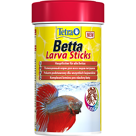Tetra Betta LarvaSticks Cбалансированный корм для петушков и других лабиринтовых рыб 100мл