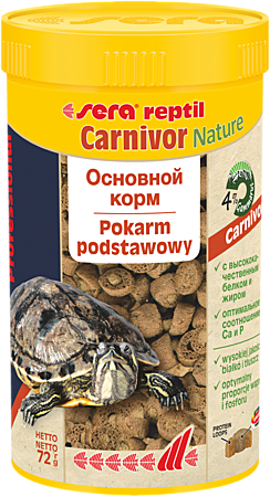 Sera Carnivor Nature Профессиональный корм для водоплавающих черепах 250мл