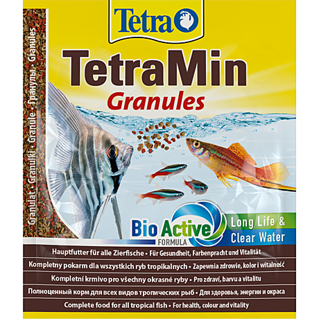 TetraMin Granules Основной корм для всех видов аквариумных рыб (гранулы) 15г