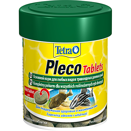 Tetra Pleco Tablets Основной корм для любых видов травоядных донных рыб, 120таб.
