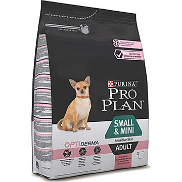 Pro Plan Small&Mini Adult Корм для собак мелких пород с чувствительной кожей, с лососем 3кг