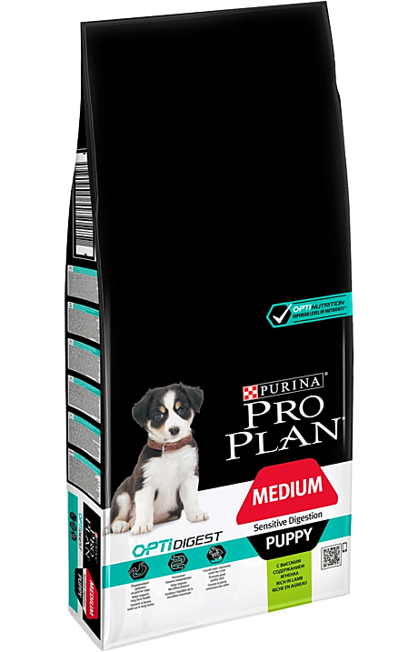 Pro Plan Medium Puppy Корм для щенков средних пород, с ягненком 12кг