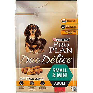 Pro Plan Small&Mini Adult Дуо Делис Корм для собак мелких пород, с говядиной 2,5кг