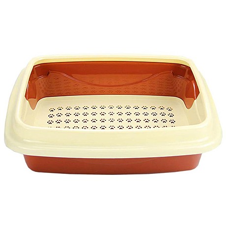 Dogman Туалет для кошек Триплекс, с сеткой и бортом большой