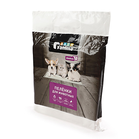 Gamma Пеленки для животных 400*600мм 5шт