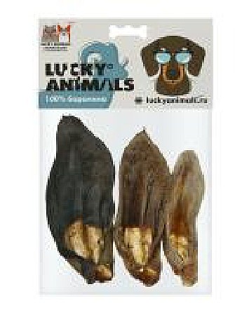 Lucky Animals Лакомство для собак Ухо ягнёнка 3шт.