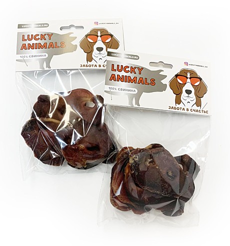 Lucky Animals Лакомство для собак Свиные пятачки 6шт