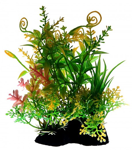 HomeFish Пластиковое растение с грузиком 10см