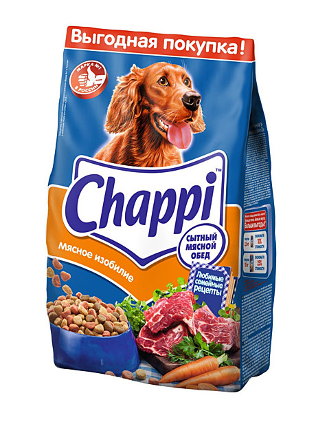 Chappi Корм для собак, Мясное изобилие 2,5кг