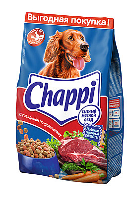 Chappi Корм для собак,с говядиной по-домашнему с овощами и травами 2,5кг