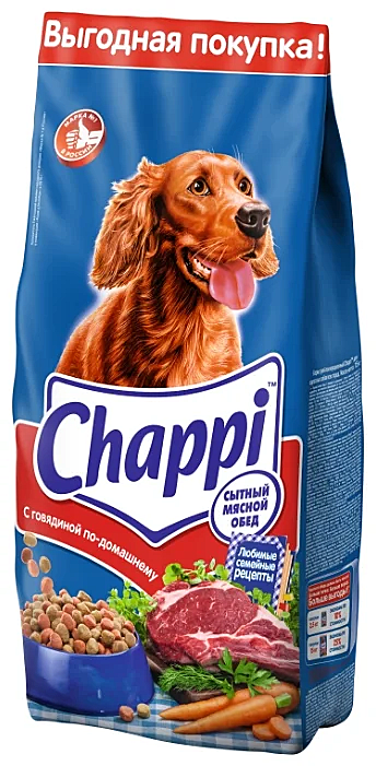 Chappi Корм для собак,с говядиной по-домашнему с овощами и травами 15кг