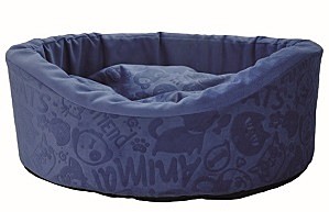 HOMEPET Лежак для домашних животных, малый синий 43х38х15см